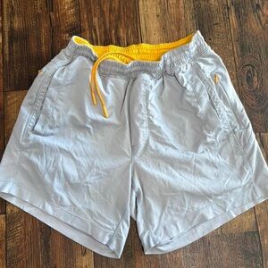 Birddogs Gray Athletic Shorts with Yellow Liner